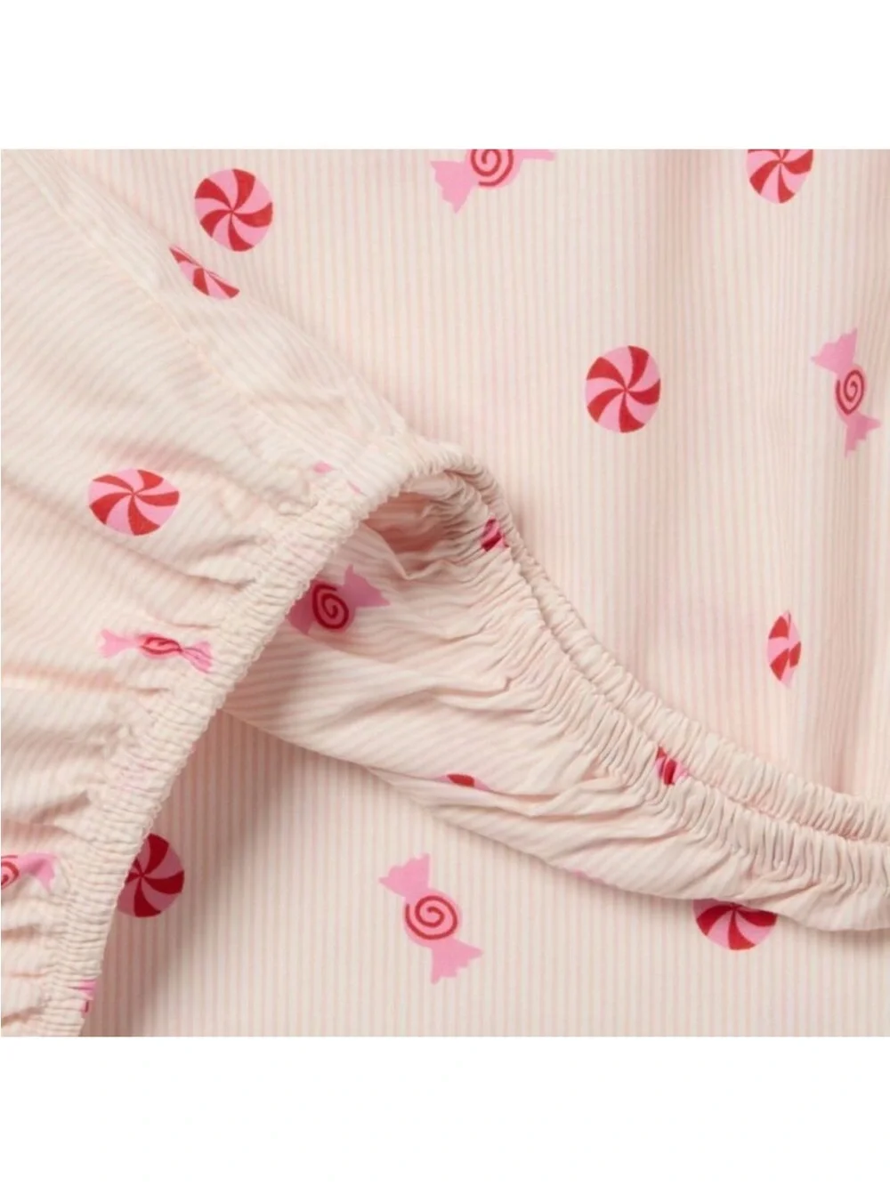 NEW! Pillowfort - Candy Stripes Kids' Cotton Sheet Set, Full, Pink
